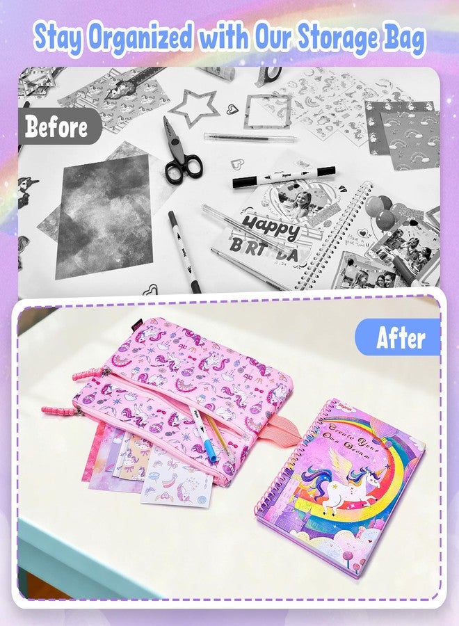 JoyCat DIY Journaling Kit with Storage Bag, Journal & Scrapbook Art Craft Set for Girls 8-12, Diary Stickers Supplies Birthday & Christmas Gift - Image 4